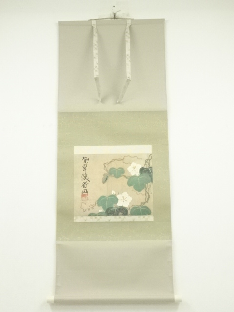 道具 ] - 道具 尾形乾山筆 夕顔図 印刷工芸品 紙本掛軸（共箱